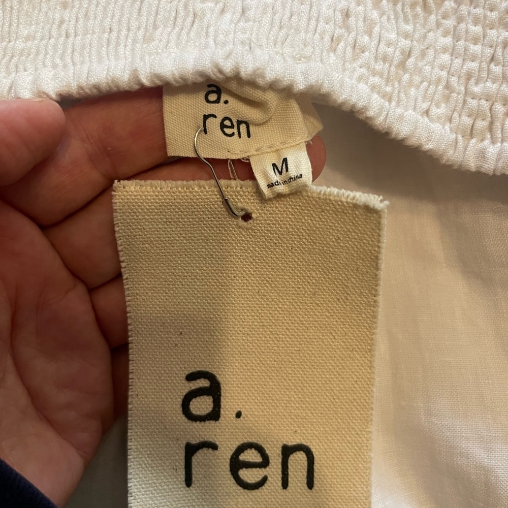 Elegant White Maxi Dress Linen - Picture 5 of 5